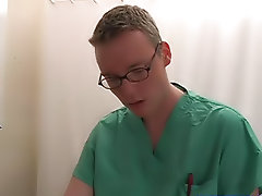 I started to jack off and the doctor did as well next to me first anal gay