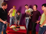 Gay group sex anal and gay bj group at Crazy Party Boys